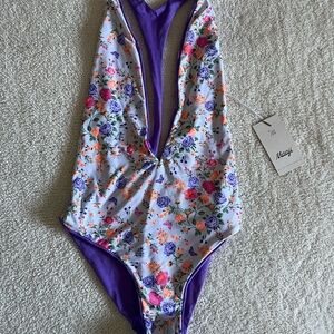 Maaji Bell Rib Tiky Plunge Reversible One-Piece